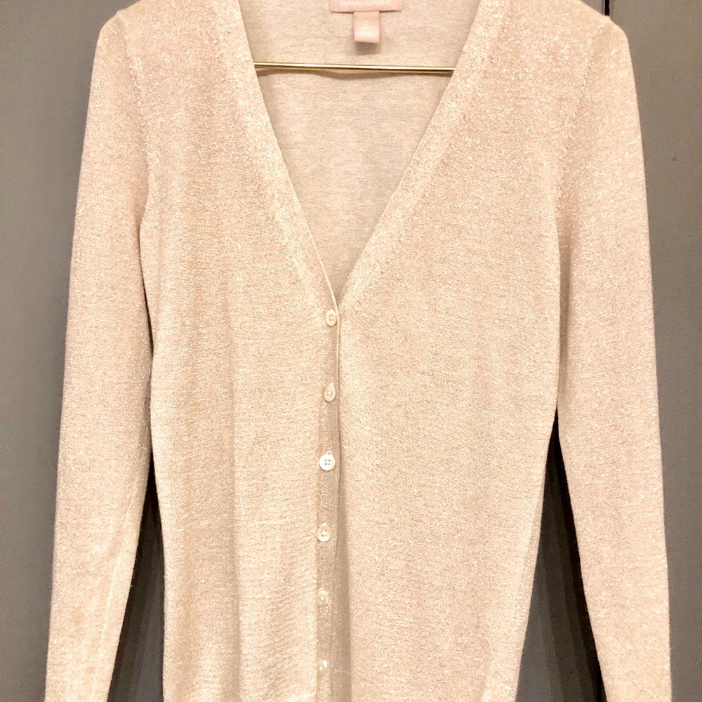 Metallic gold Banana Republic cardigan